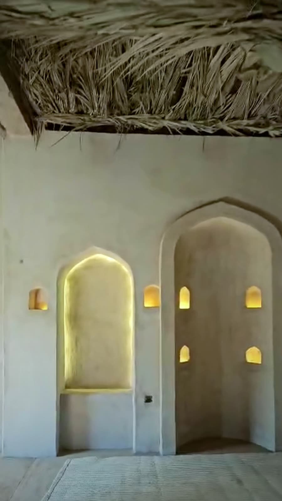Mosque with palm-trunk pillars at Wiselife Global, Lahore